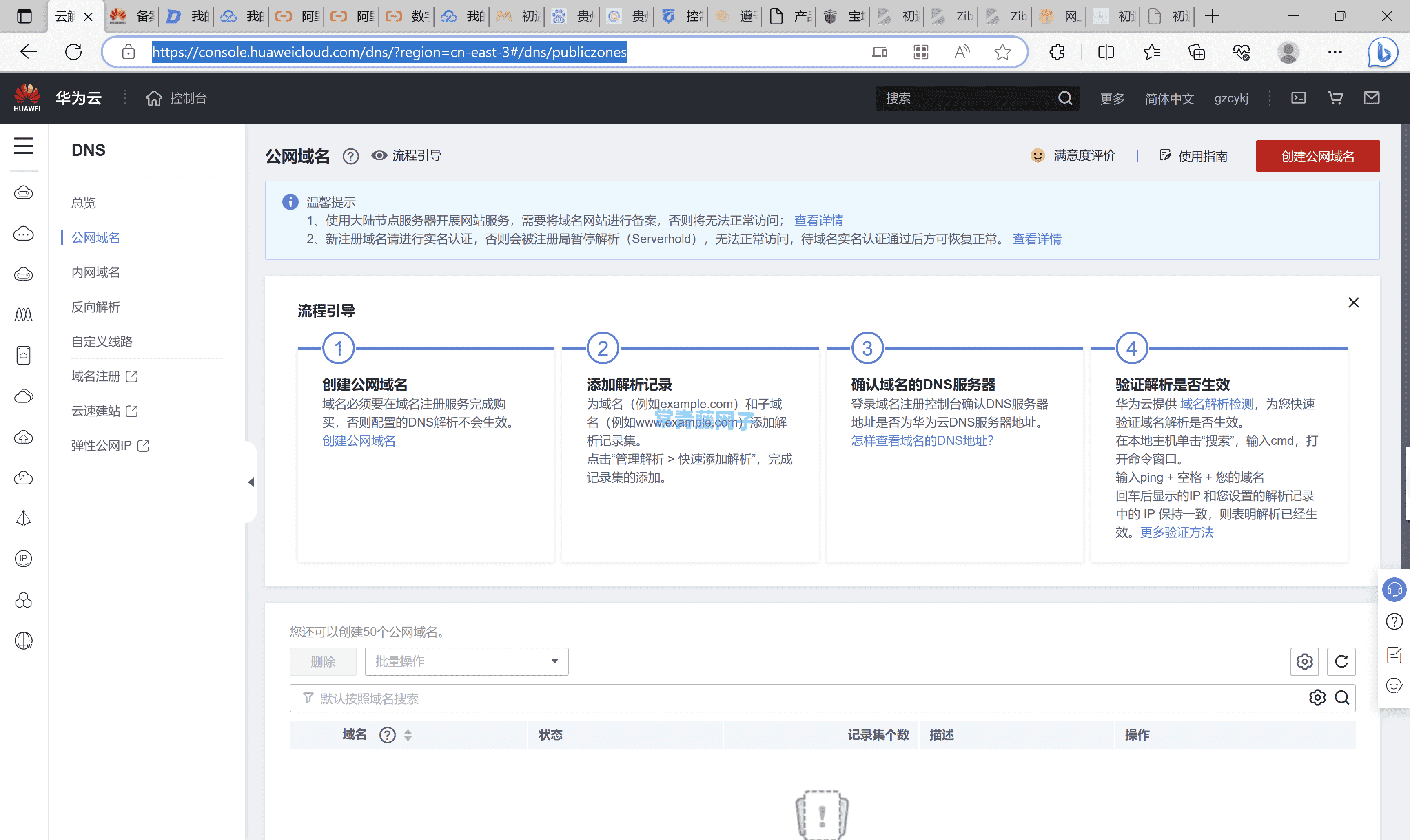 使用DnsPod600TTL如何白嫖成为华为1TTL。