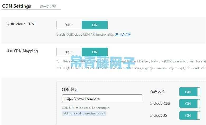 LiteSpeed Cache打开QUIC.cloud CDN开关