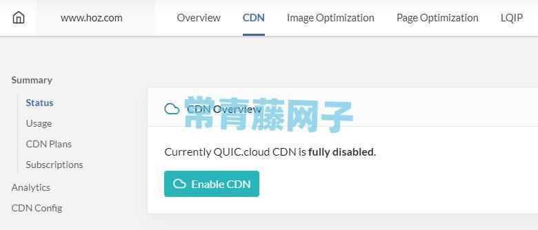 QUIC.cloud开启CDN服务