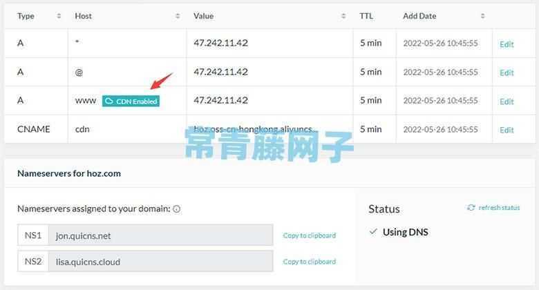 DNS修改生效