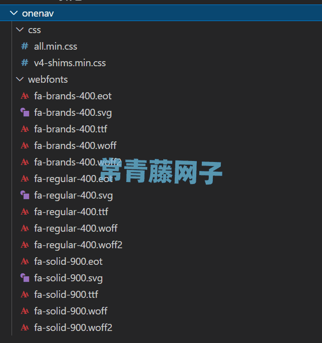 一为导航主题添加离线 Font Awesome 字体方法。