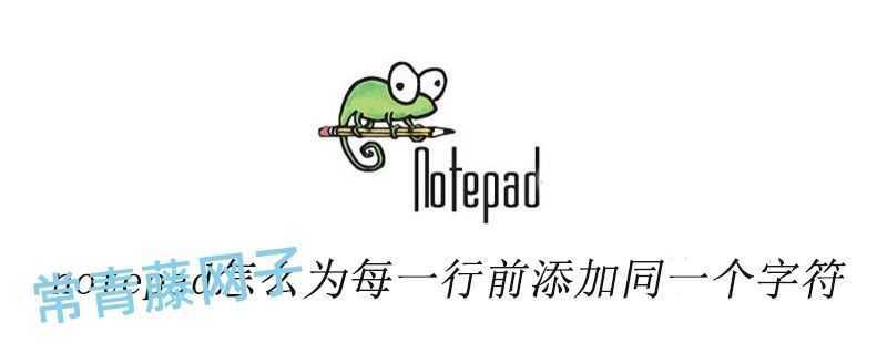 notepad++怎么为每一行前添加同一个字符